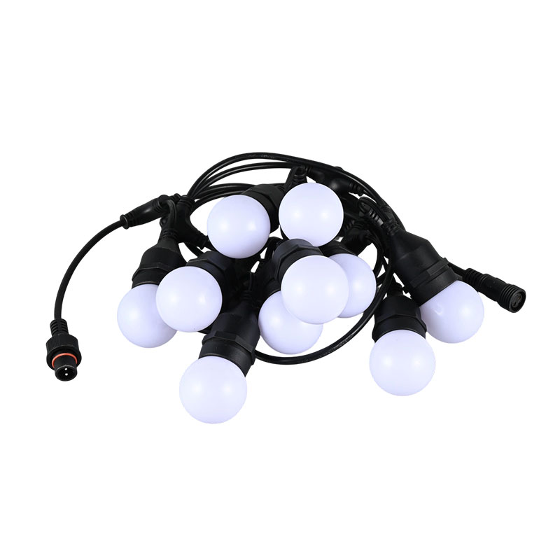 G45 závesný typ E27 špirálové RGB synchronizované blikajúce reťazové svetlá