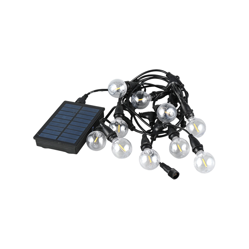 Závesné solárne svetlo G40 (držiak lampy E12, 5 metrov 10 svetiel)