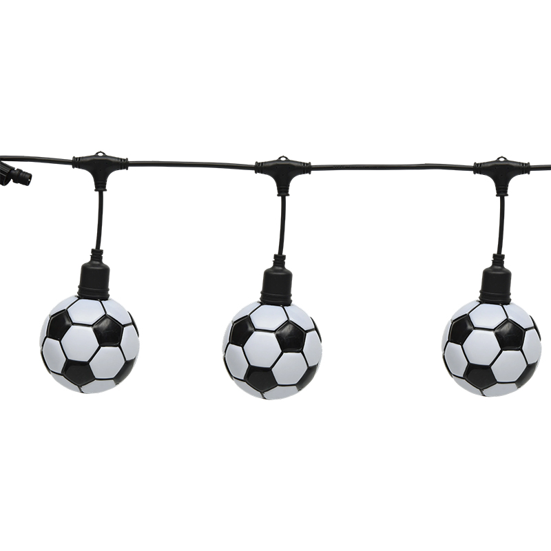 Reťazové svetlá s futbalovou tematikou (5 metrov, 10 svetiel)