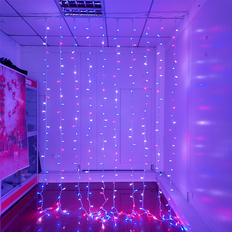 7-farebný synchrónny svetelný reťazec RGB ovládacieho závesu